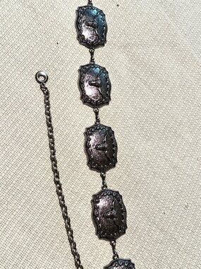 Vintage-Inspired Western Silver Medallion Link Belt